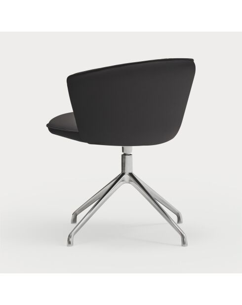 2 Add 107-9035 zwarte stoelen met chromen poten - 56x58x48/81cm