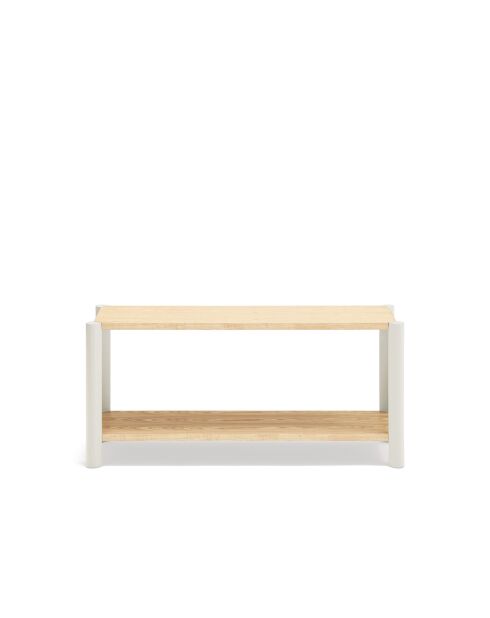 Libreria 2 ripiani crema - 125,5x42,5x59cm