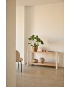 Libreria 2 ripiani crema - 125,5x42,5x59cm