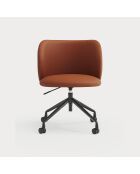 Chaise à roulettes Mogi 107-0035 terracotta  - 59x56x49/81cm