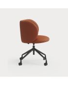Chaise à roulettes Mogi 107-0035 terracotta  - 59x56x49/81cm