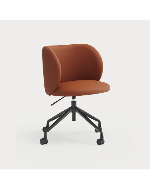 Chaise à roulettes Mogi 107-0035 terracotta - 59x56x49/81cm