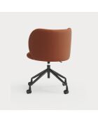 Chaise à roulettes Mogi 107-0035 terracotta  - 59x56x49/81cm
