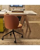 Chaise à roulettes Mogi 107-0035 terracotta  - 59x56x49/81cm