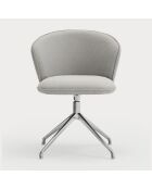 2 Aggiungi 60000 sedie grigio chiaro con gambe cromate - 56x58x48/81cm