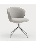 2 Aggiungi 60000 sedie grigio chiaro con gambe cromate - 56x58x48/81cm