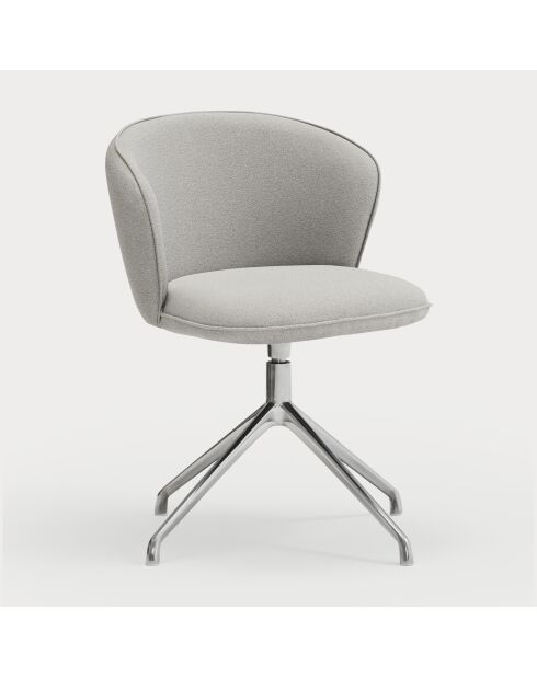 2 Añadir 60000 sillas de color gris claro con patas cromadas - 56x58x48/81cm
