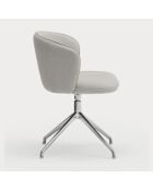 2 Aggiungi 60000 sedie grigio chiaro con gambe cromate - 56x58x48/81cm