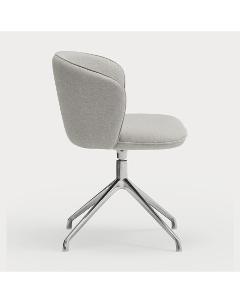 2 Añadir 60000 sillas de color gris claro con patas cromadas - 56x58x48/81cm
