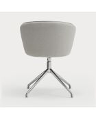 2 Aggiungi 60000 sedie grigio chiaro con gambe cromate - 56x58x48/81cm