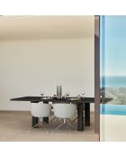 2 Aggiungi 60000 sedie grigio chiaro con gambe cromate - 56x58x48/81cm