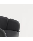 Chaise à roulettes avec accoudoirs Add noire  - 56x58x52/81cm