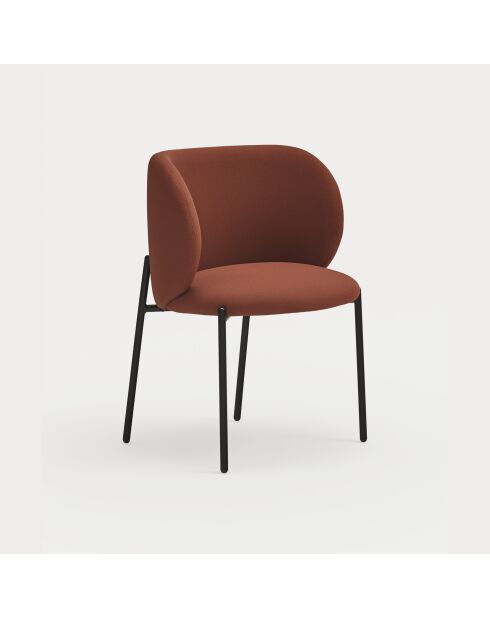 2 Mogi 63089 steenrode stoelen - 59x56x49/81cm