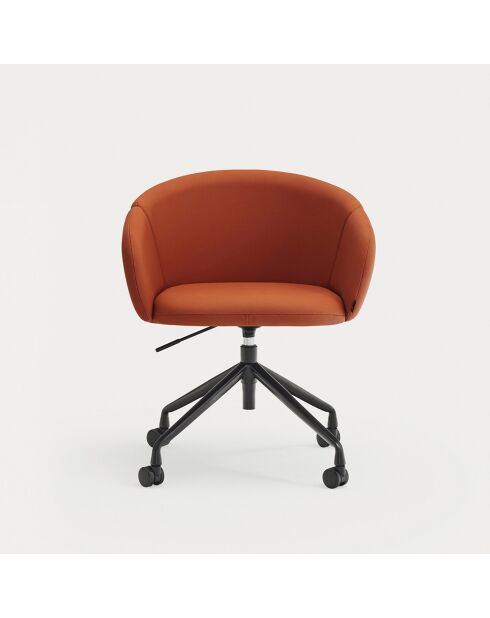 Add 64146 donkeroranje rolstoel met armleuningen - 56x58x52/81cm