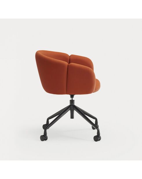 Add 64146 donkeroranje rolstoel met armleuningen - 56x58x52/81cm