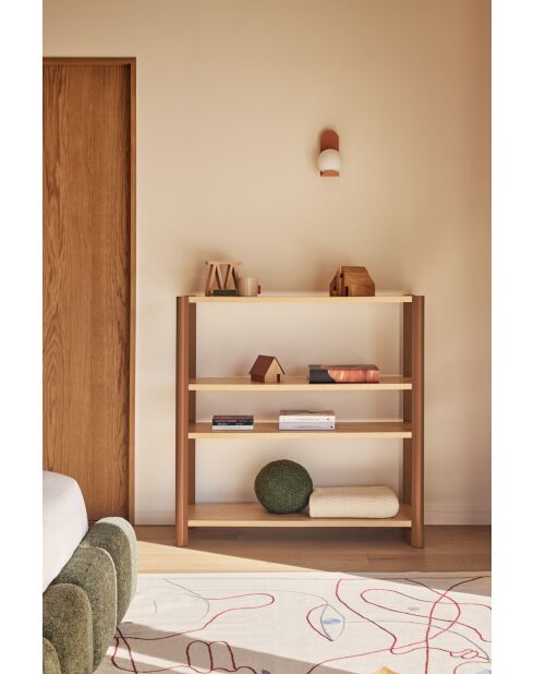 Libreria con 4 ripiani in argilla - 125,5x42,5x128cm