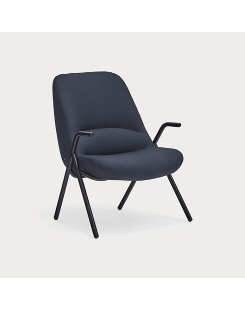 Fauteuil petit format 66201 Dins bleu foncé - 78x77x43/93cm