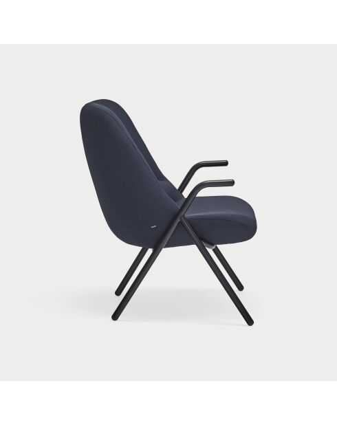 Fauteuil petit format 66201 Dins bleu foncé - 78x77x43/93cm