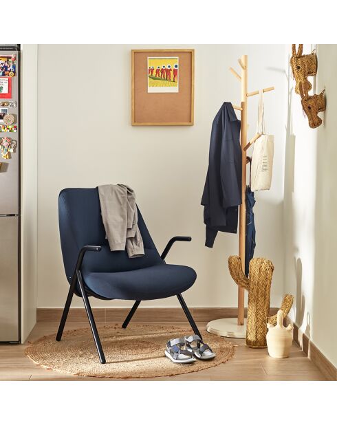 Fauteuil petit format 66201 Dins bleu foncé - 78x77x43/93cm