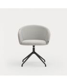 2 chaises avec accoudoirs Add gris clair - 56x58x47/75cm