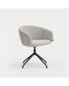 2 chaises avec accoudoirs Add gris clair - 56x58x47/75cm