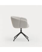 2 chaises avec accoudoirs Add gris clair - 56x58x47/75cm