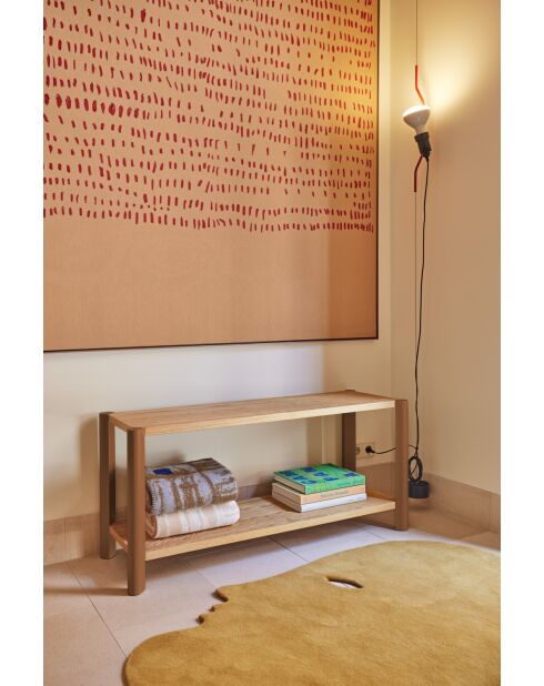 Libreria con 2 ripiani in argilla - 125,5x42,5x59cm