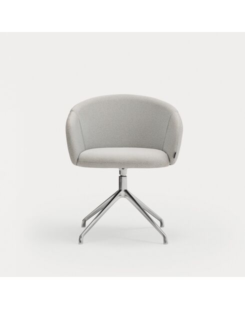 2 sillas con reposabrazos Añadir gris claro - 56x58x47/75cm