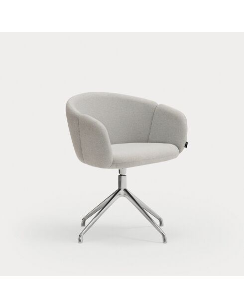2 sillas con reposabrazos Añadir gris claro - 56x58x47/75cm
