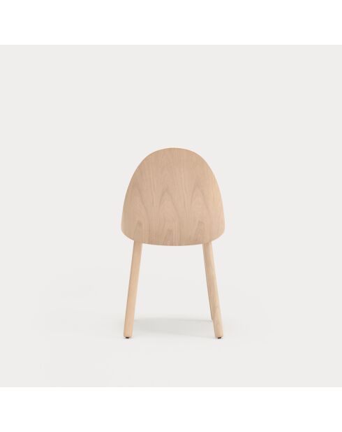 2 chaises Uma naturel clair avec assise terracotta - 50x51x45/82cm