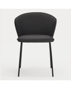 2 chaises Add 107-9035 noires - 56x58x48/81cm