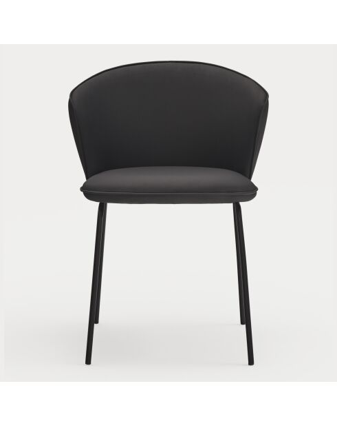 2 chaises Add 107-9035 noires - 56x58x48/81cm
