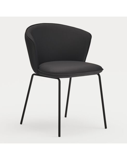 2 chaises Add 107-9035 noires - 56x58x48/81cm