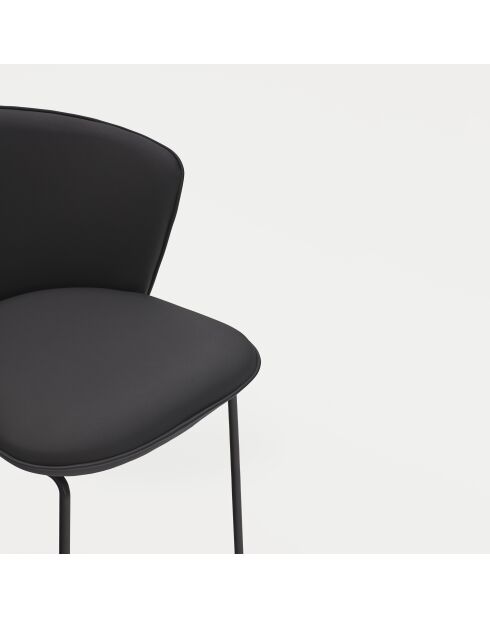 2 chaises Add 107-9035 noires - 56x58x48/81cm