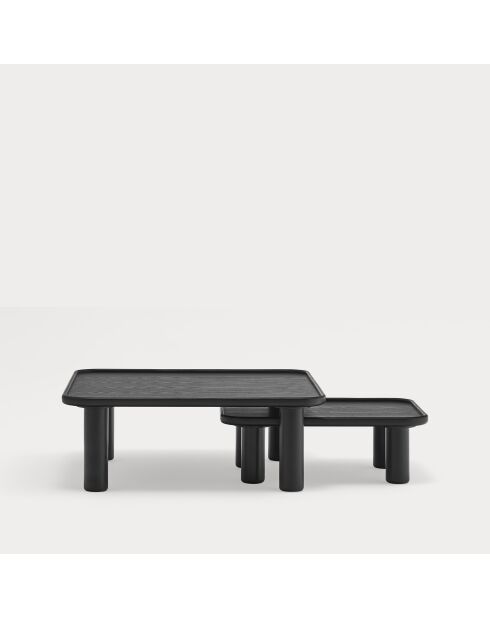 Juego de mesa nido Nest negro, 79/64x79/49x30,4/22,4 cm
