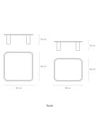 Juego de mesa nido Nest negro, 79/64x79/49x30,4/22,4 cm