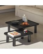 Juego de mesa nido Nest negro, 79/64x79/49x30,4/22,4 cm