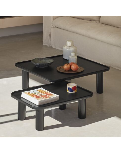 Juego de mesa nido Nest negro, 79/64x79/49x30,4/22,4 cm