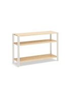 Libreria con 3 ripiani crema - 125,5x42,5x84cm