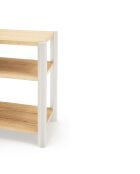 Libreria con 3 ripiani crema - 125,5x42,5x84cm