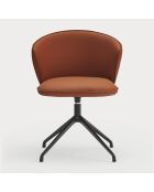 2 Add 107-0035 sedie in terracotta con piedino a ragno girevole nero - 56x58x48/81cm