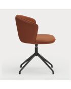 2 Add 107-0035 sedie in terracotta con piedino a ragno girevole nero - 56x58x48/81cm