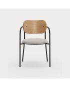 2 chaises Eclipse chêne - 53x52x46/78cm