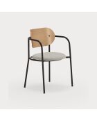 2 chaises Eclipse chêne - 53x52x46/78cm