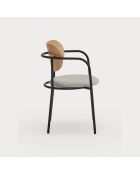 2 chaises Eclipse chêne - 53x52x46/78cm