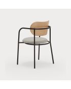 2 chaises Eclipse chêne - 53x52x46/78cm