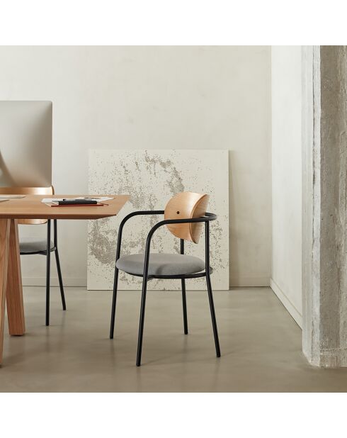 2 chaises Eclipse chêne - 53x52x46/78cm