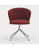 2 Aggiungi 64146 sedie bordeaux con gambe cromate - 56x58x48/81 cm