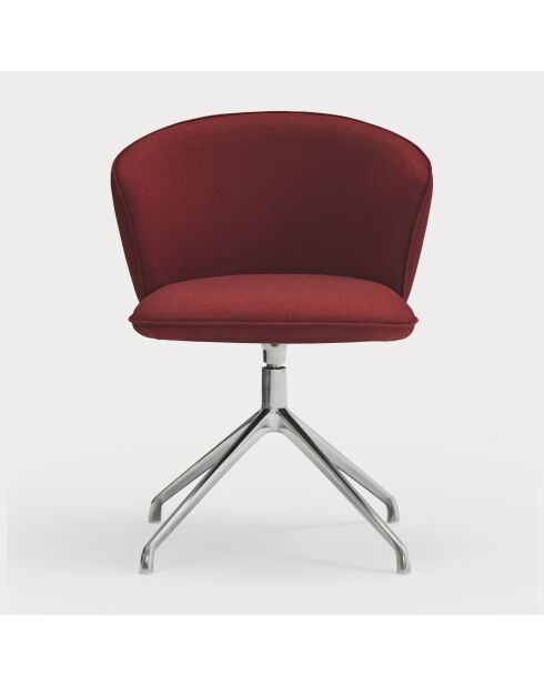 2 Add 64146 bordeauxrode stoelen met chromen poten - 56x58x48/81cm