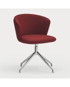2 Aggiungi 64146 sedie bordeaux con gambe cromate - 56x58x48/81 cm